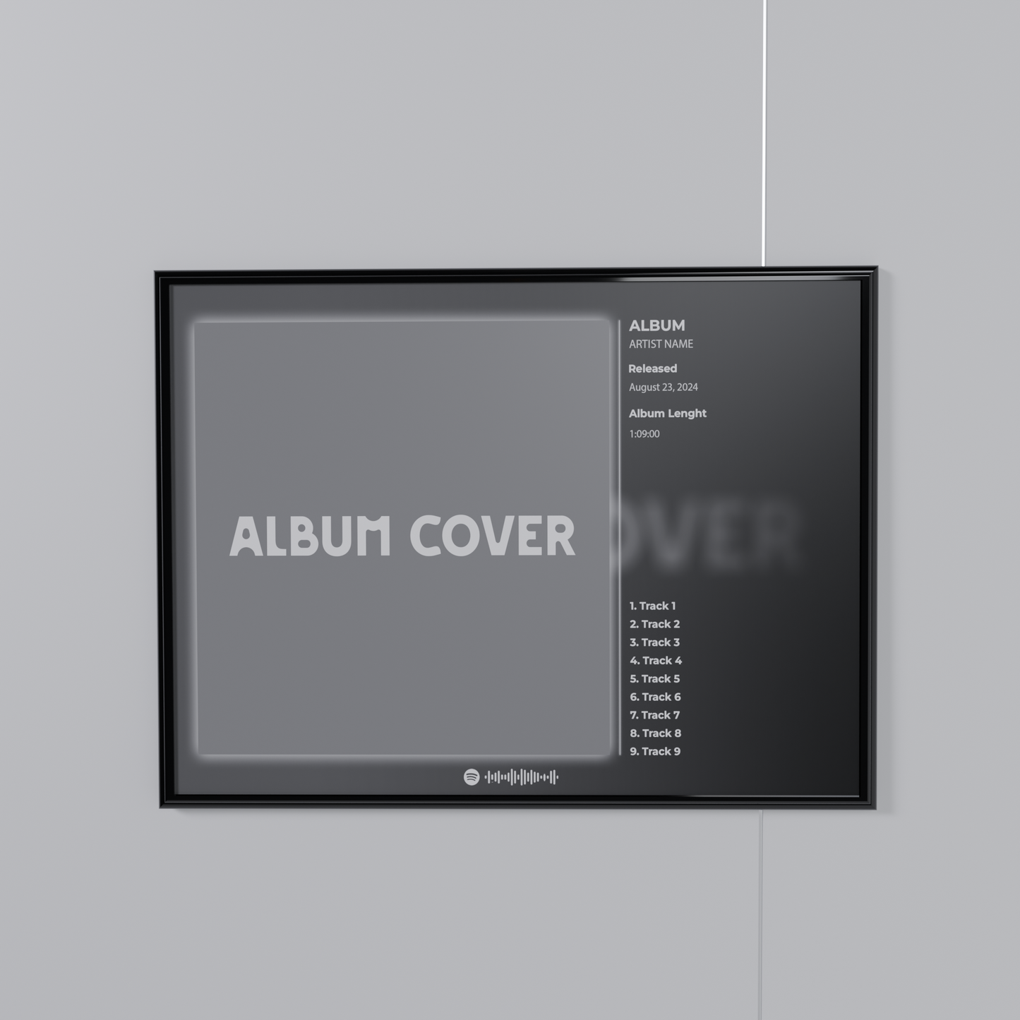 Album Cover Poster Horizontal (with frame)