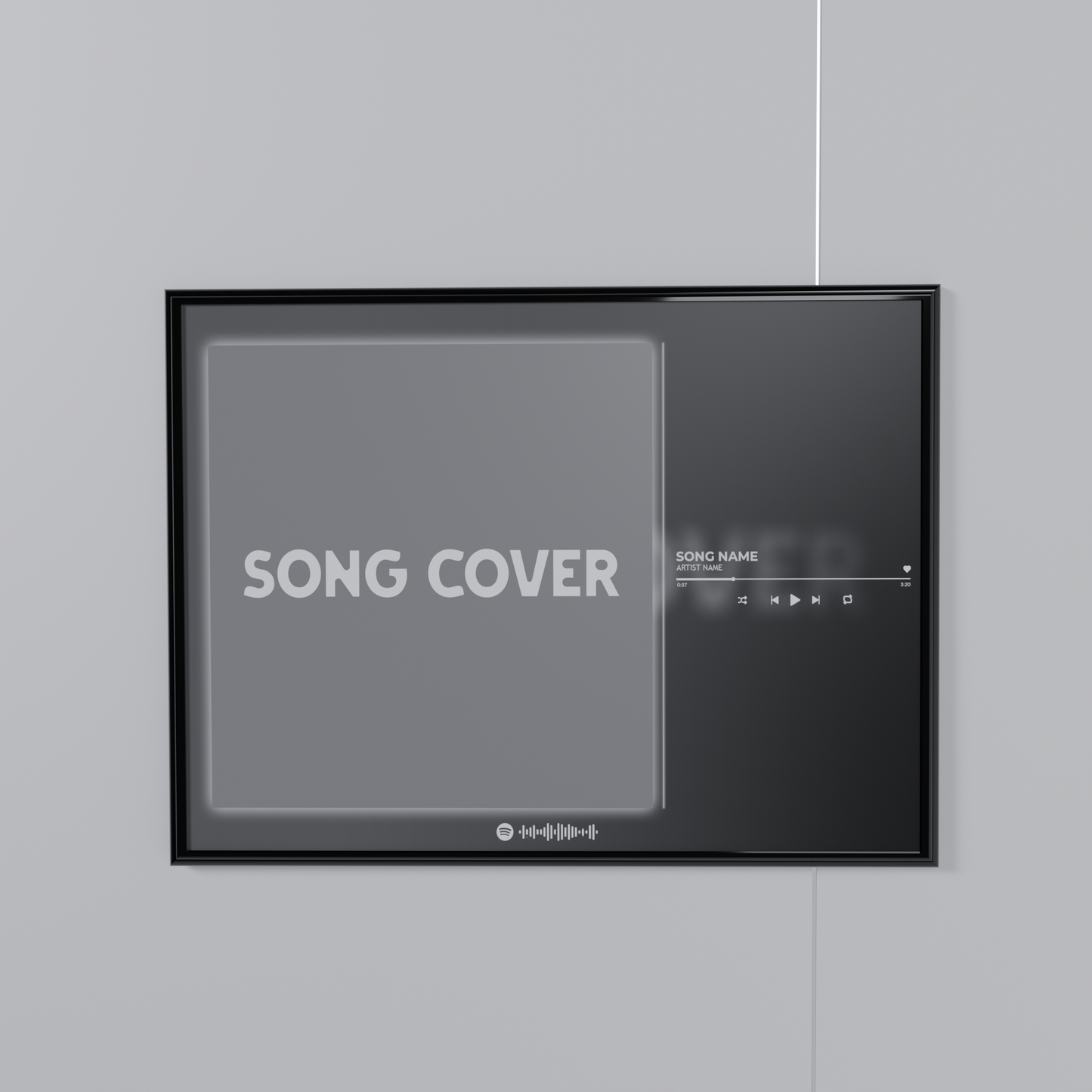 Song Cover Poster Horizontal (with frame)